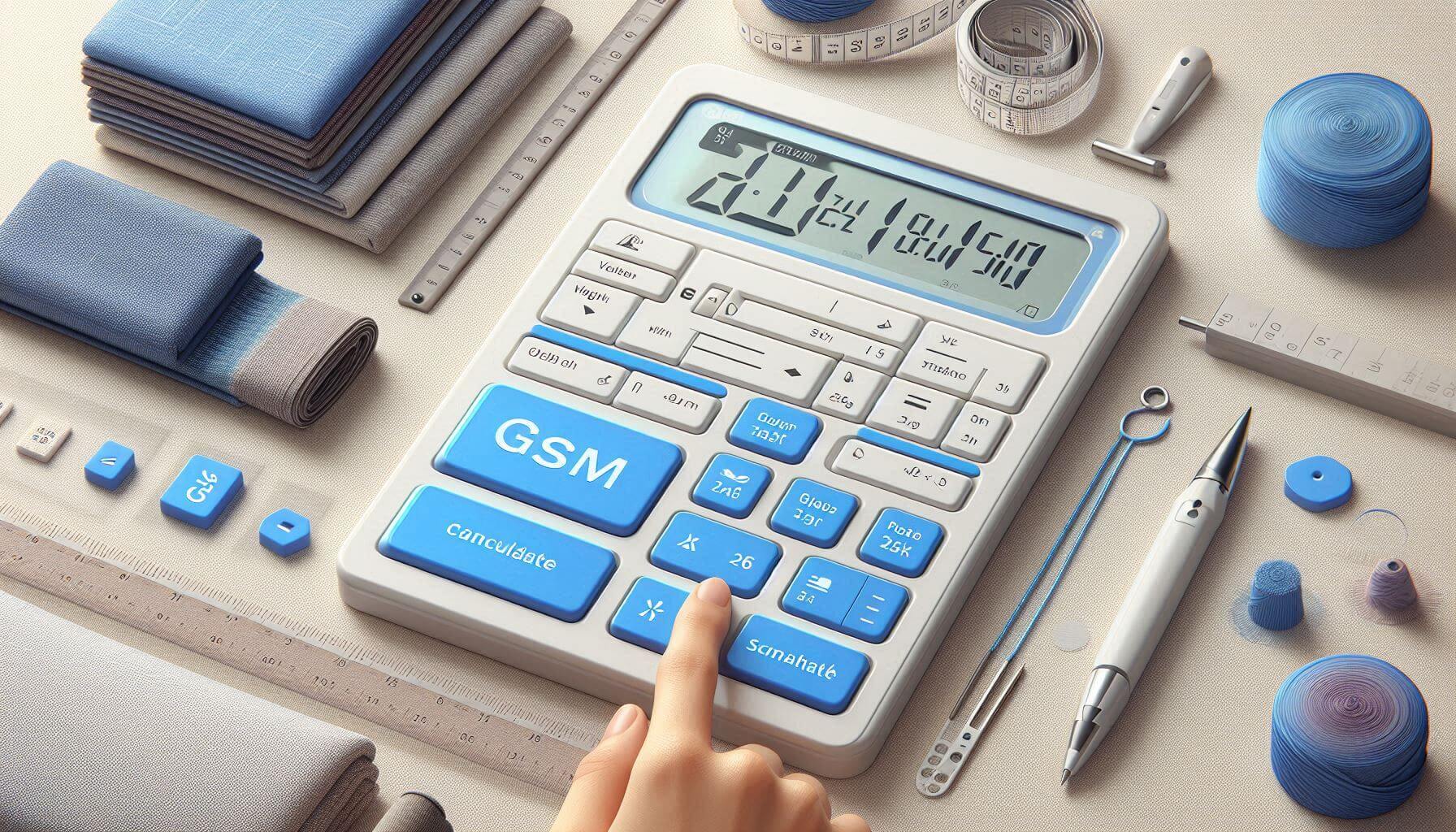 GSM Calculator tool in TexCalc for calculating fabric weight in grams per square meter
